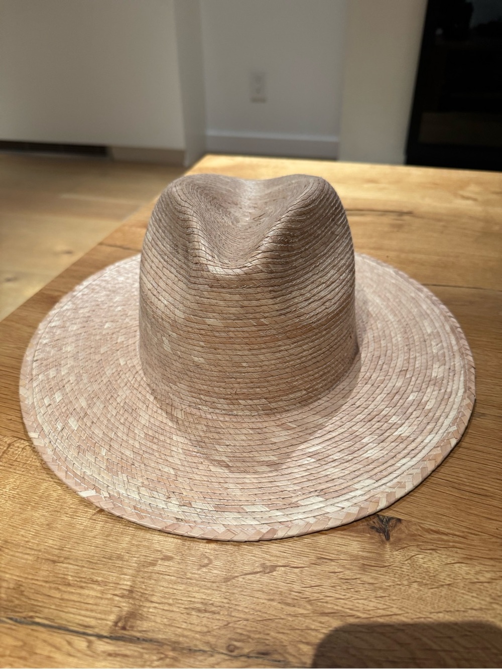 Straw Fedora Hat in Natural Tan
